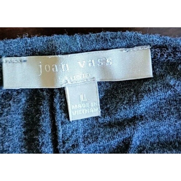 Joan Vass Tunic Dress Size Large Gray Scoop Neck Long Sleeve Knit Pullover - Picture 3 of 5